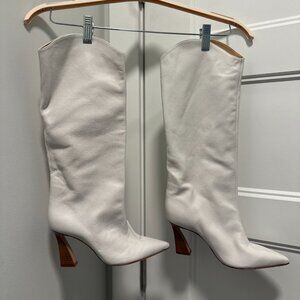 Schutz Leather Mid Calf Boots